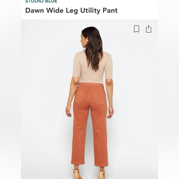 Make an offer! Wide leg utility pants -Orange Red - Picture 2 of 6